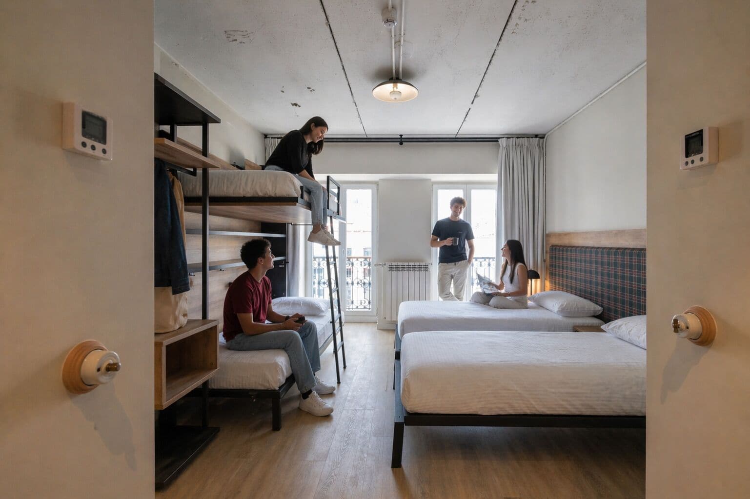 Family Room for 4 Twin | Système d’insonorisation, accès au Wi-Fi (inclus)