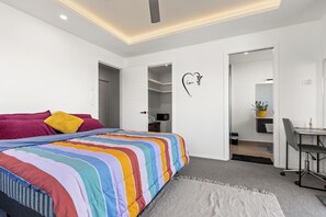 Desk, free WiFi, bed sheets