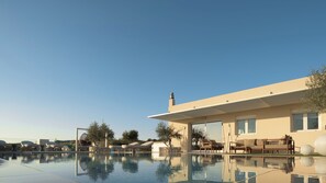 Piscine extérieure, piscine chauffée