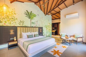 特级双人房, 花园景观 | 高档  床上用品、迷你吧、办公桌、熨斗/熨板