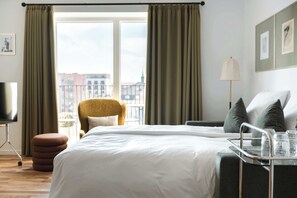 1 slaapkamer, een strijkplank/strijkijzer, reisbedje, wifi