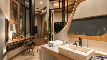 Hair dryer, towels