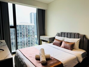 Appartement Présidentiel, 2 chambres, accès au salon club, vue fleuve | 2 chambres, literie de qualité supérieure, couette en duvet d'oie