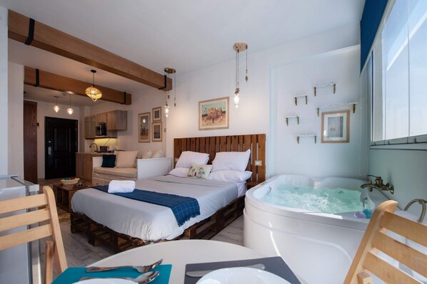 Basic Apartment | 1 bedroom, laptop workspace, iron/ironing board, cribs/infant beds - Jacuzzi Studio @ The Pyramids Free Airport Pickup (Giza)