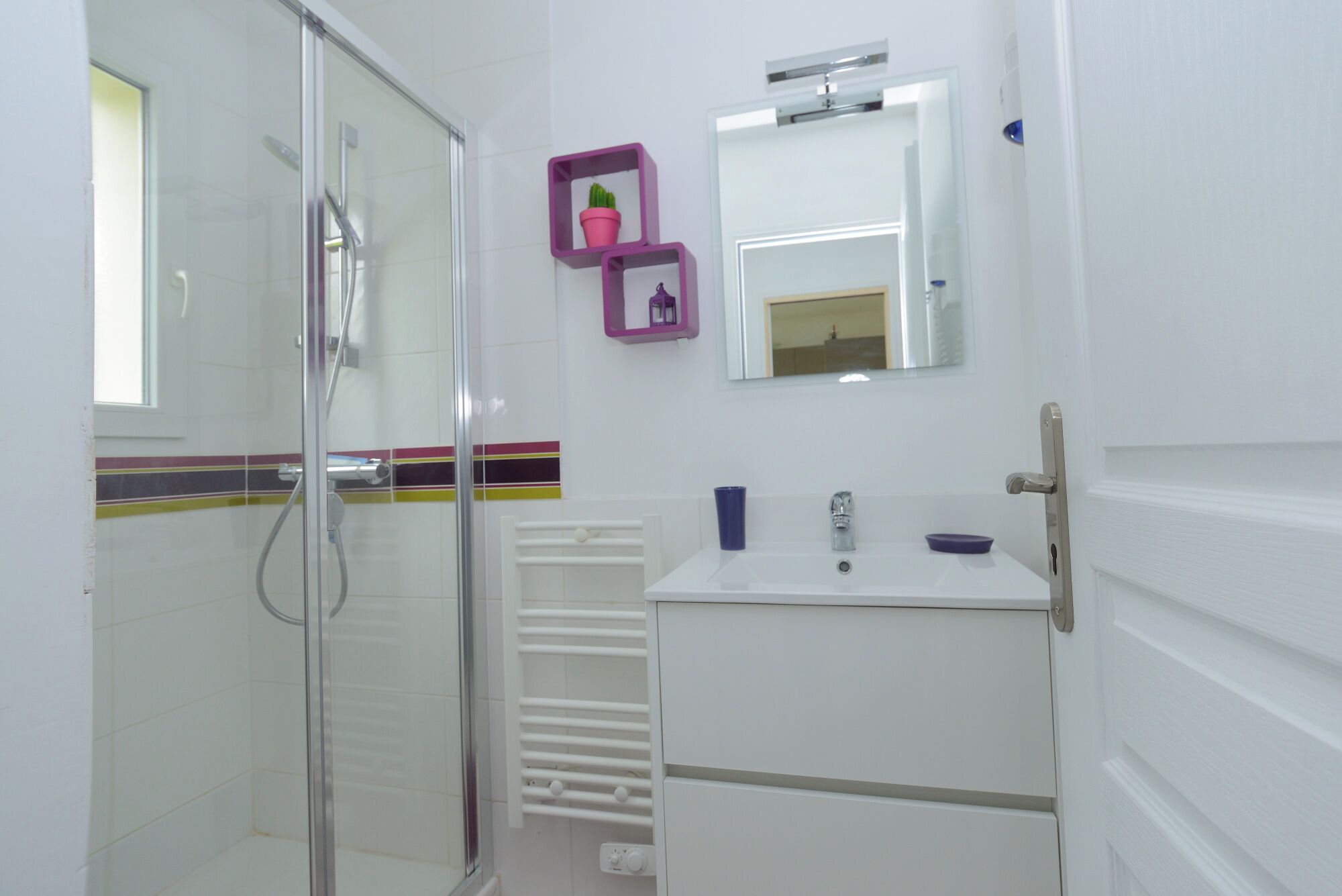 Ducha, secador de pelo y papel higiénico
