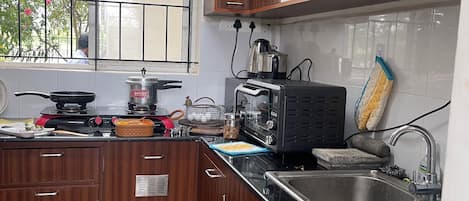 Microwave, oven, stovetop