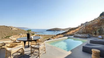 Suite Prestigio, 2 habitaciones, alberca privada, vista al mar | Terraza o patio