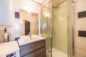Shower, hair dryer