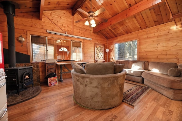 Family House, 1 Bedroom, Non Smoking, Kitchen | Living room - Charming Mountain Getaway (Sugarloaf)