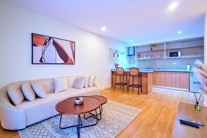 Luxury Apartment, Balcony, City View | Living area - Chexfield Suites and Apartments (Abuja)