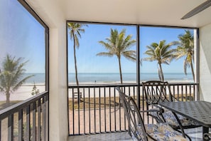Condo, 2 Bedrooms | Outdoor dining - Seaside 101: Oceanview 2br/2ba Condo With Pool, Steps To Beach 2 Bedroom Condo (Fort Myers Beach)