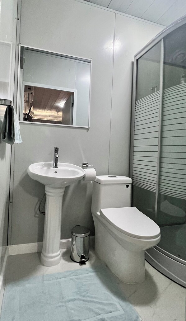 Towels, soap, toilet paper