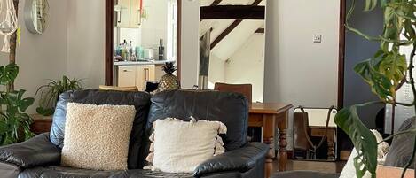 TV connectée, cheminée, chaîne hi-fi