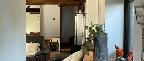 Smart TV y chimenea