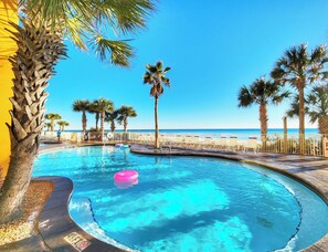 Outdoor pool, a heated pool