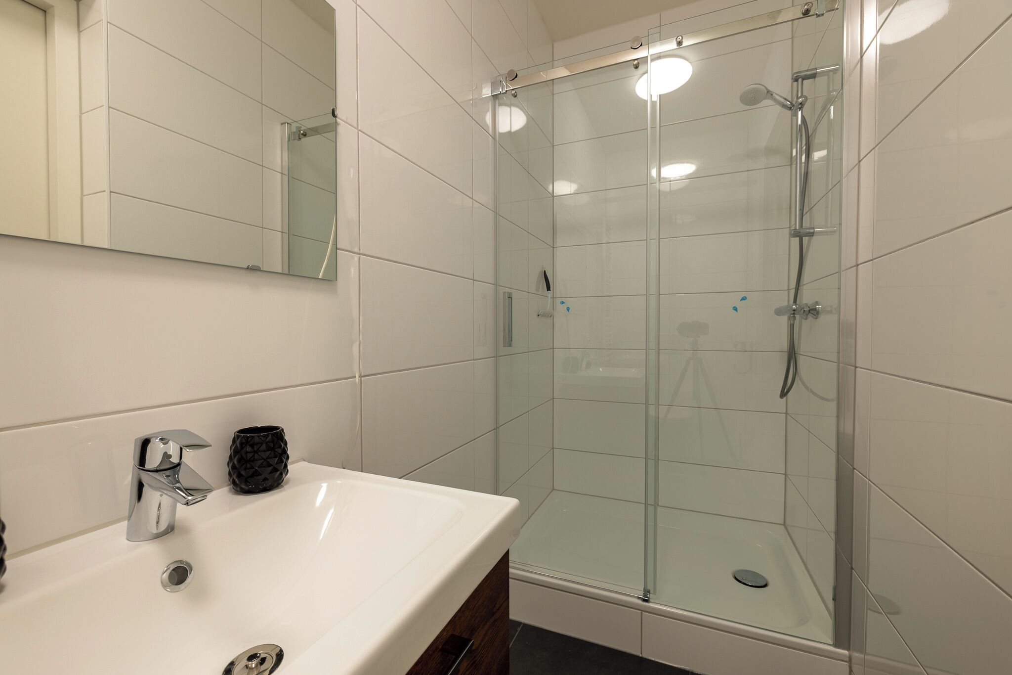 Apartemen Deluks, pemandangan kota | Kamar mandi | Shower