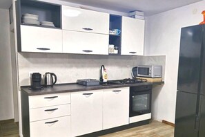 Apartment | Private kitchen | Fridge, microwave, oven, stovetop - Seaside Haven Retreat in Nerezine (Mali Losinj)