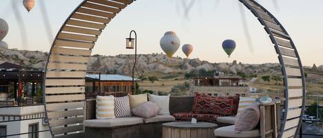 150-inch TV with satellite channels, heated floors