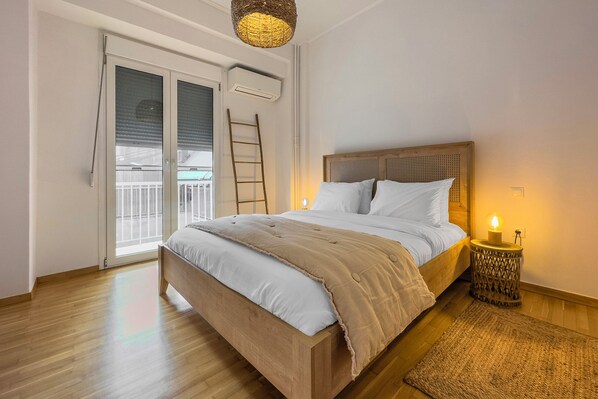 デラックス アパートメント シティビュー | 2 室のベッドルーム、セーフティボックス (室内)、遮光カーテン、WiFi (無料)