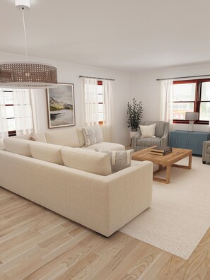 Smart-tv och eldstad