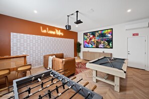 Games room - Luxury Desert Pueblo! Heated Pool & Spa, Game Room, Koi Pond, 120" Movie Screen! (Desert Hot Springs)