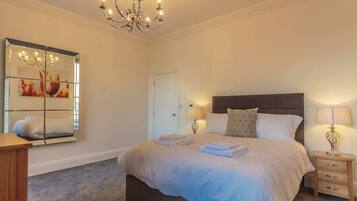 1 bedroom, desk, iron/ironing board, travel cot