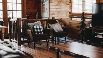 TV, fireplace, video games, stereo