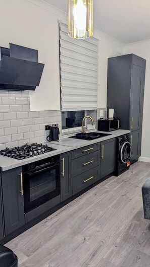 Microwave, oven, stovetop, toaster