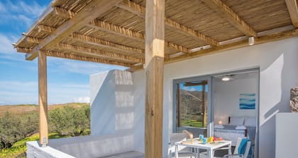 Deluxe apartment with panoramic sea view located on the hill of Provatas
