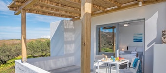 Deluxe apartment with panoramic sea view located on the hill of Provatas