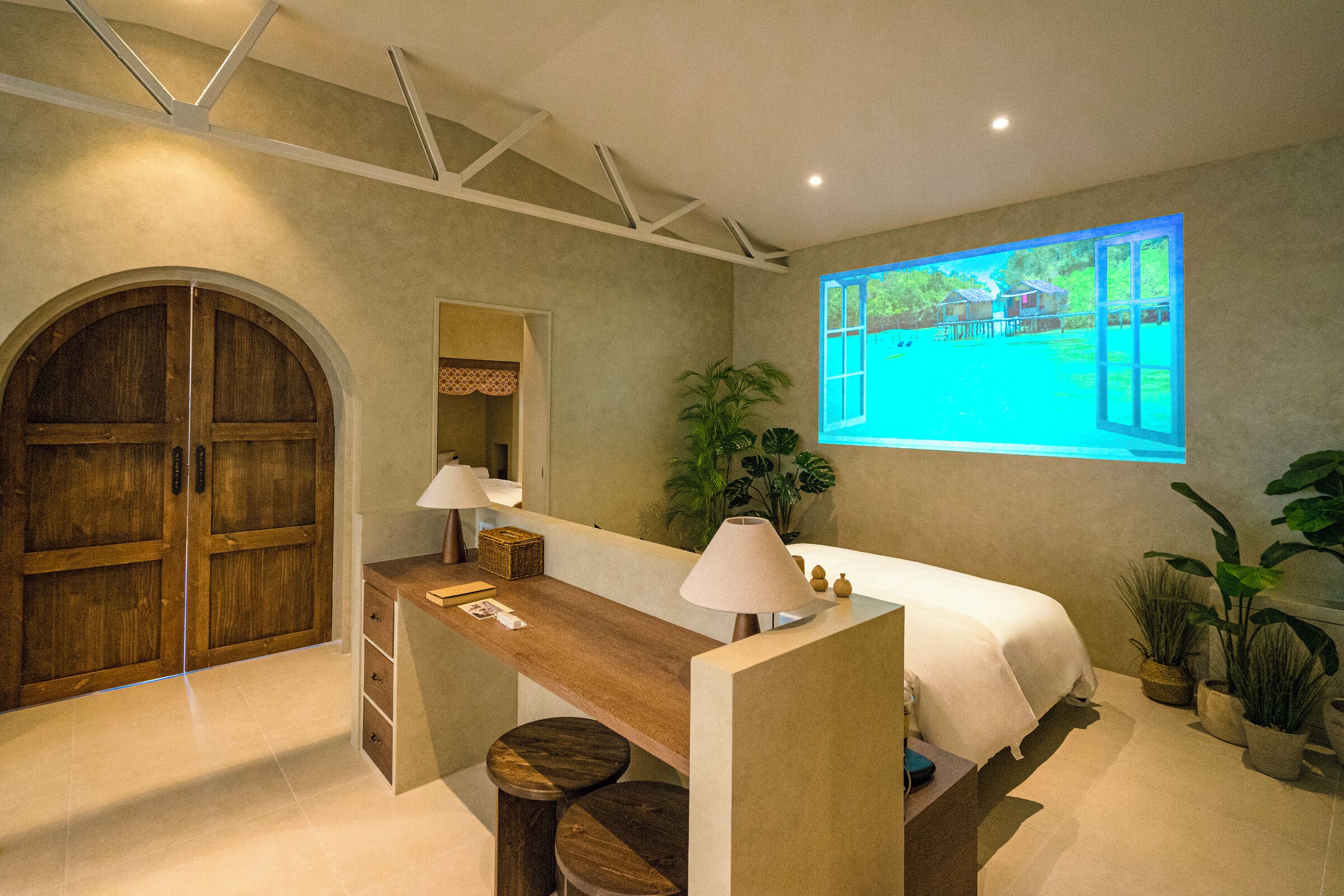 家庭三人房, 城市景观 | 高档床上用品、羽绒被、记忆海绵床垫、迷你吧（备有免费物品）