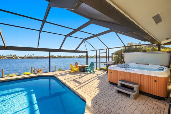 Outdoor pool, a heated pool