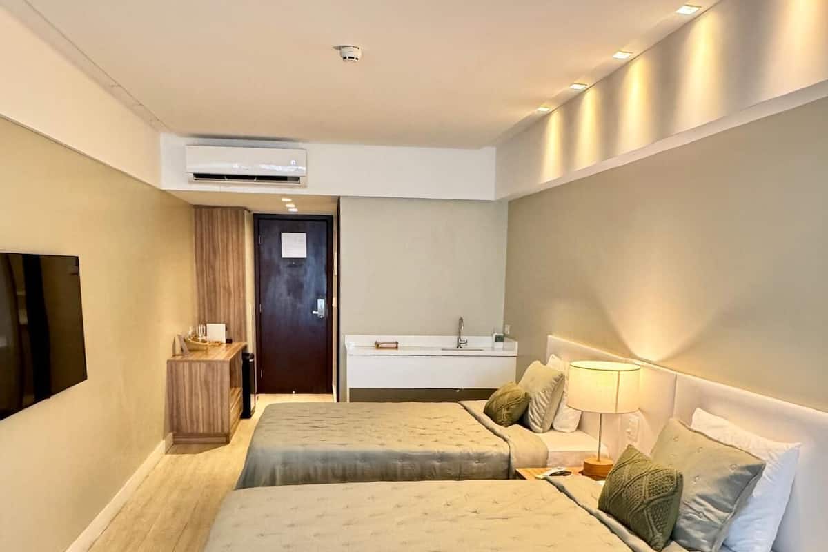 Căn hộ dành cho gia đình, quang cảnh biển | 1 phòng ngủ, bộ đồ giường kháng dị ứng, trang trí khác biệt