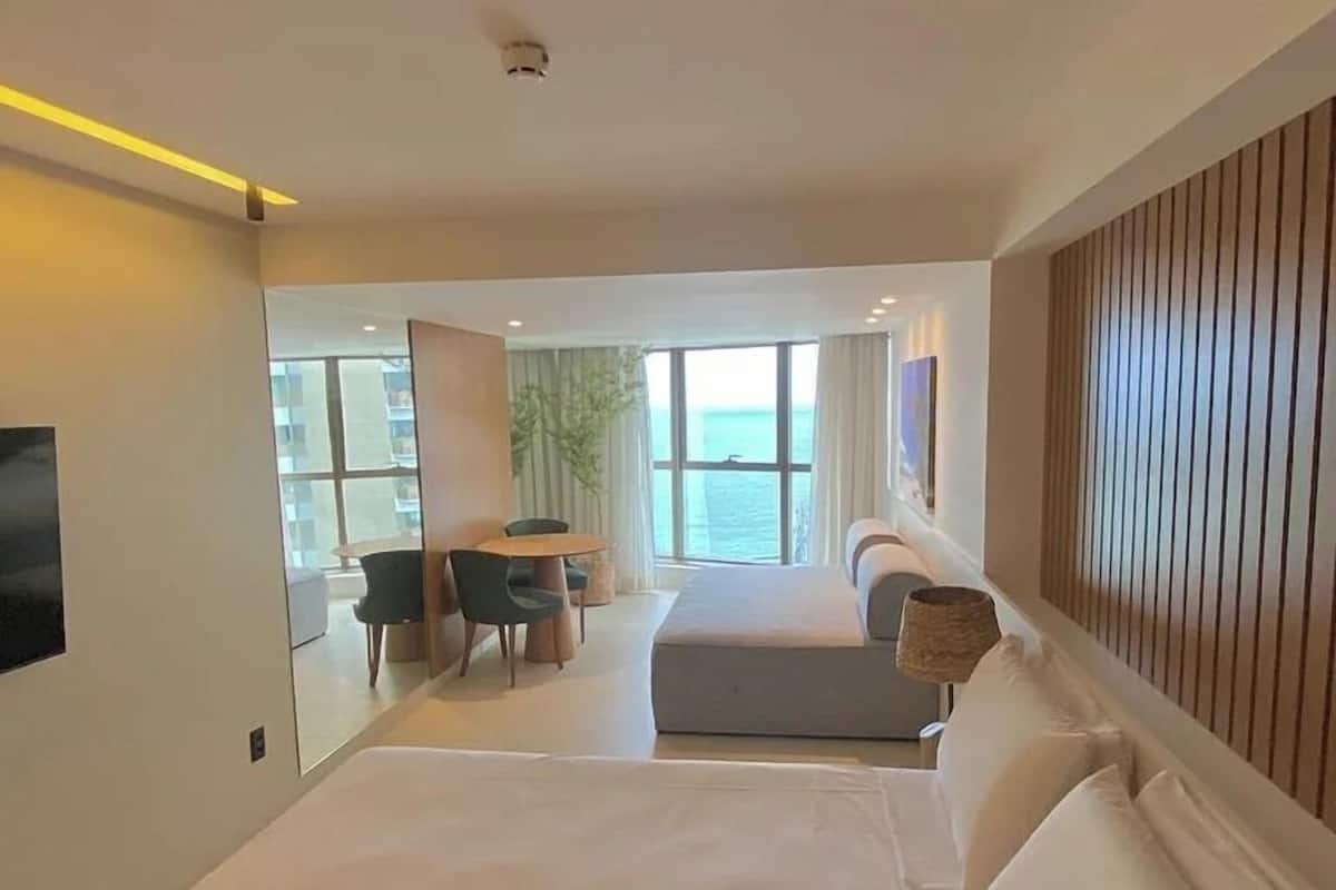 Căn hộ Deluxe, quang cảnh bãi biển | 1 phòng ngủ, bộ đồ giường kháng dị ứng, trang trí khác biệt
