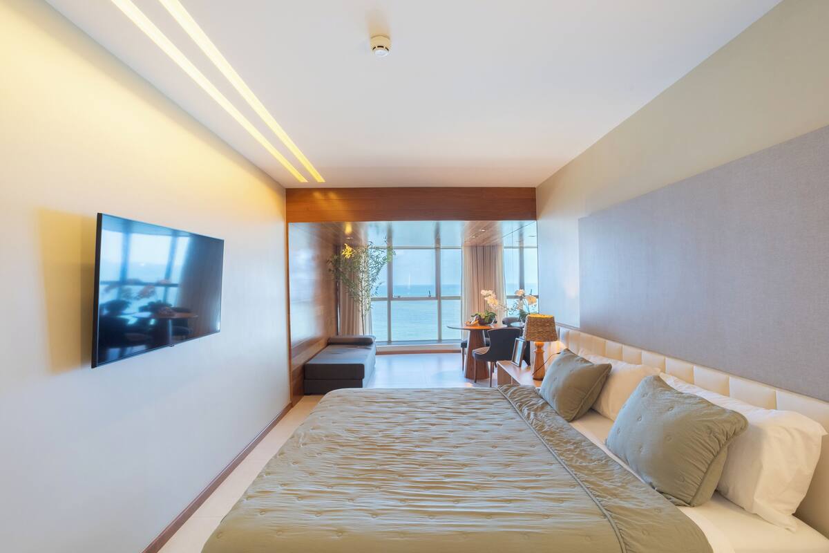 Suíte estúdio superior, vista para a praia | Vista para praia/oceano