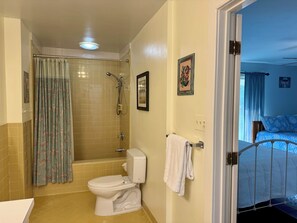 Sèche-cheveux, serviettes fournies, savon, papier toilette