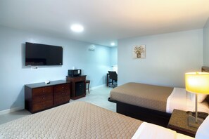 Room, 2 Double Beds, Non Smoking | Desk, free WiFi, bed sheets