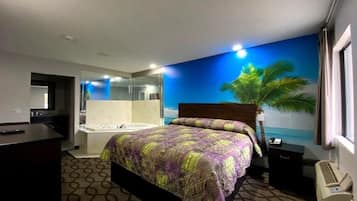 Room, 1 King Bed, Smoking, Jetted Tub | 1 bedroom, bed sheets