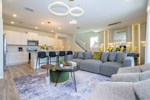 Superior Townhome | Living room - Fabulous 5Bd Pool & Game Room @ Windsor Cay 1253 (Clermont)