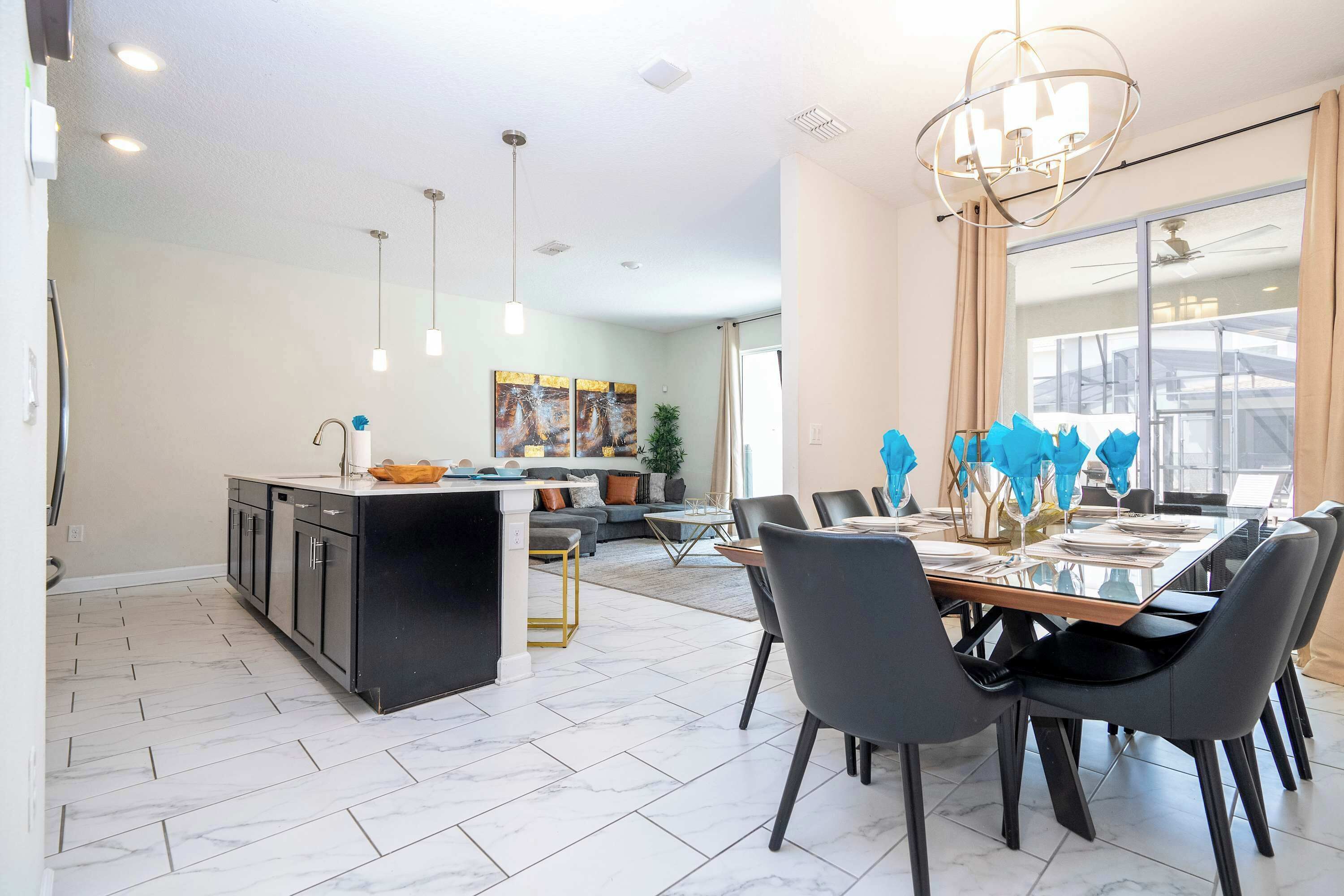 Superior Townhome | Living area | 50-inch Smart TV with cable channels, Netflix, Hulu