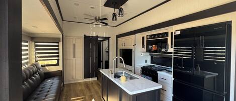 Microwave, oven, stovetop, dishwasher