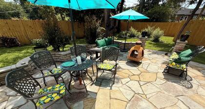 Midtown Cottage, unique stone patio, family-dog friendly newly remodeled.