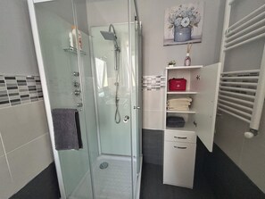 Shower, hair dryer, bidet, towels - Solarium, whirlpool and fitness room  (Palermo)