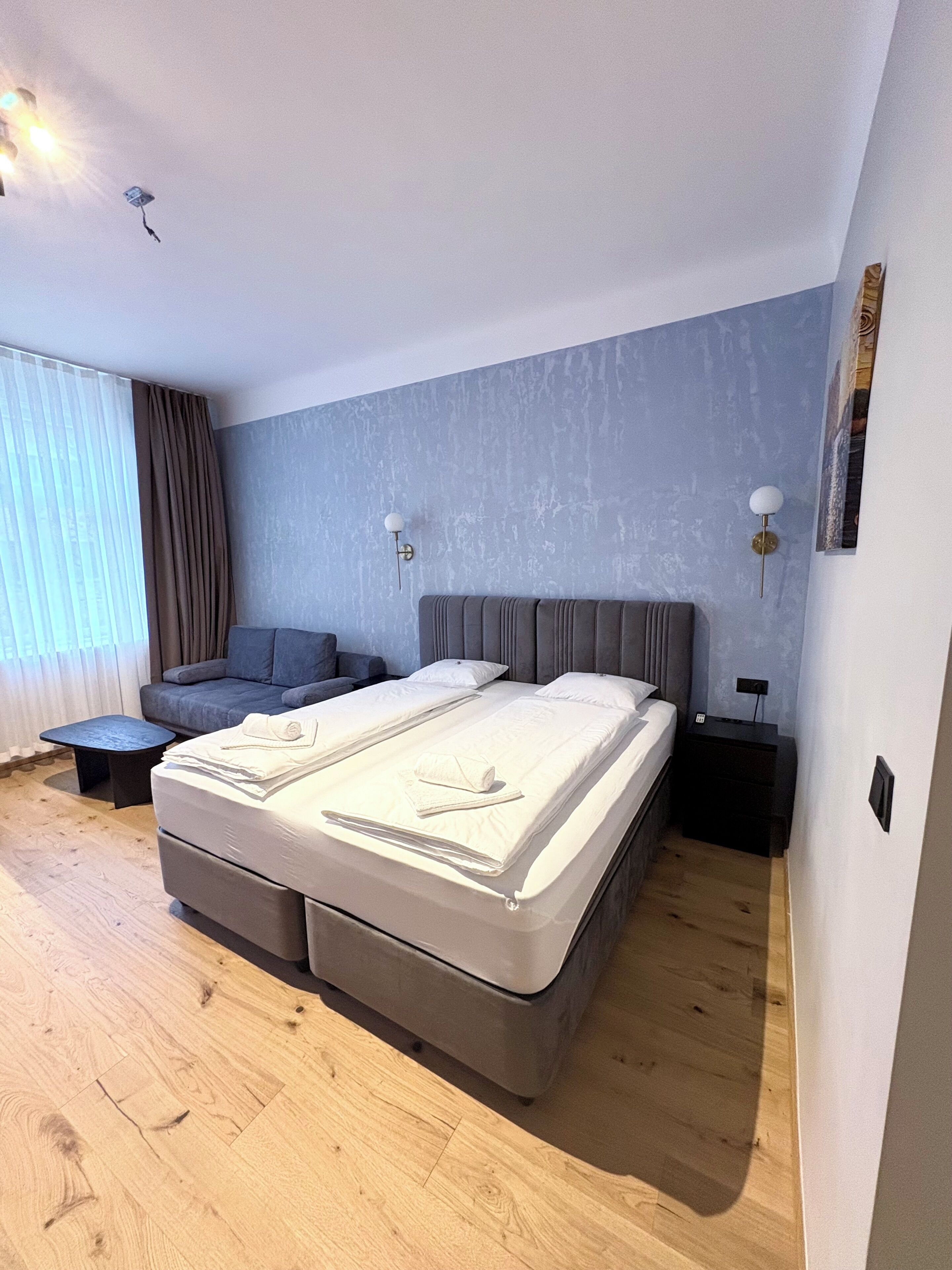 Pillow-top beds, soundproofing, free WiFi, bed sheets