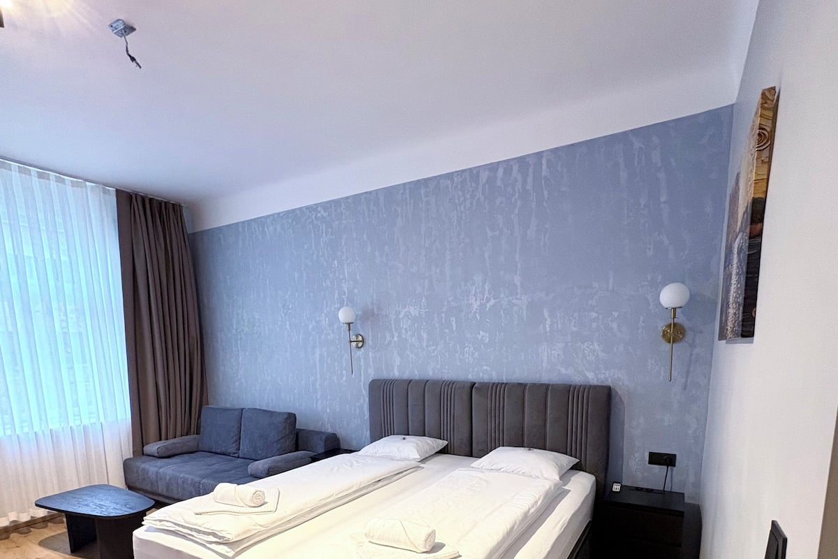 Pillow-top beds, soundproofing, free WiFi, bed sheets