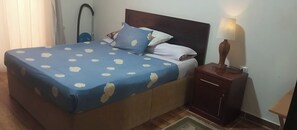1 chambre, bureau, fer et planche Ă repasser, lit parapluie