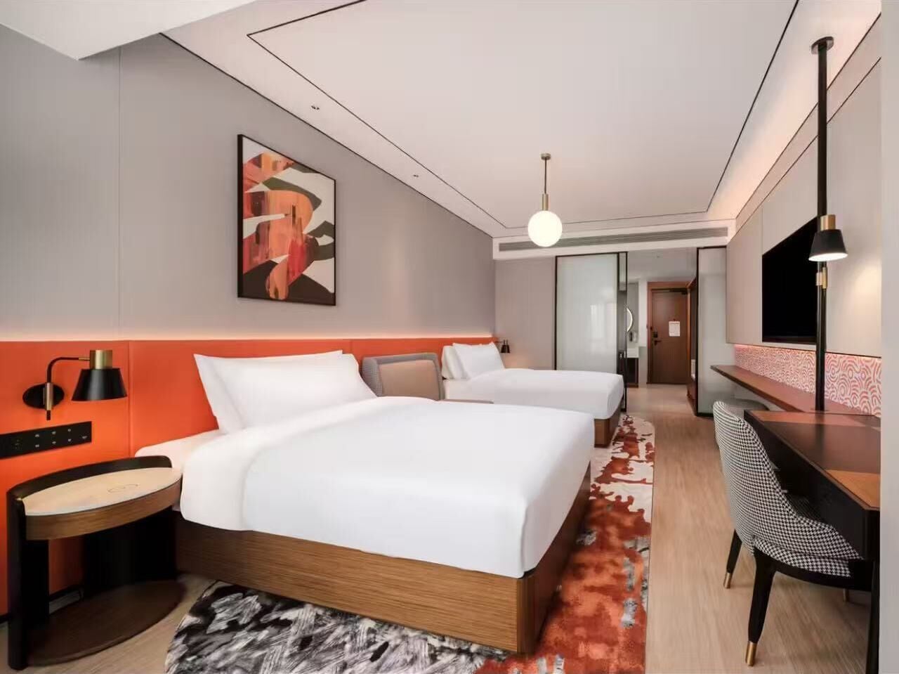 Habitación superior, 2 camas individuales | Ropa de cama de alta calidad, escritorio y insonorización 