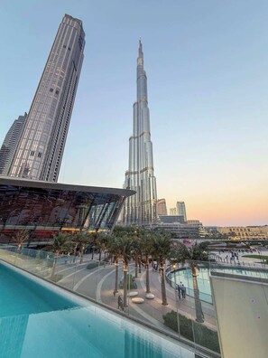 Pool - Hermes-Style | Burj Khalifa View & Infinity Pool (Dubai)