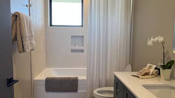 Hair dryer, towels