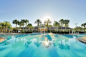 Outdoor pool, a heated pool